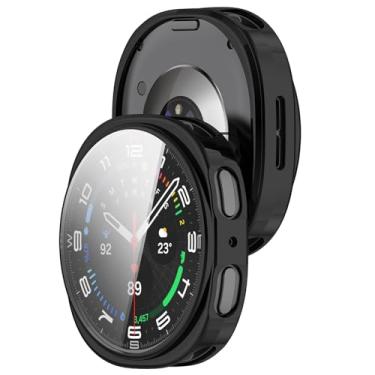 Imagem de AWADUO Compatível com Samsung Galaxy Watch 8 40 mm capa protetora completa TPU capa macia e durável acessórios para smartwatch para homens e mulheres (preto)