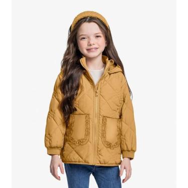 Imagem de Jaqueta Puffer com Capuz Trick Nick Amarelo, 14, Amarelo
