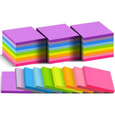 Imagem de (pacote com 36) Sticky Notes VIPSTAR 7,6 x 7,6 cm 9 cores brilhantes