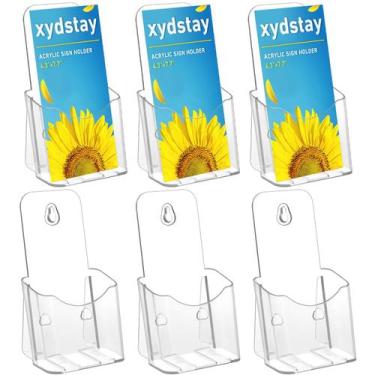 Imagem de Suporte de brochura de acrílico xydstay 4x9 polegadas transparente, pa