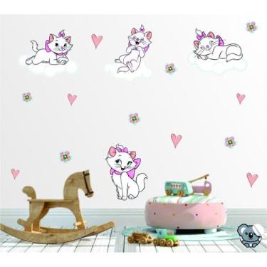 Imagem de Adesivo De Parede Infantil Gatinha Marie - Baby Gatinhas - Colakoala A