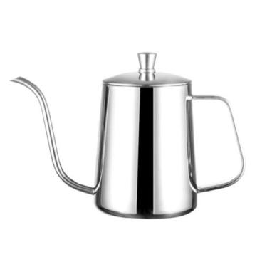 Imagem de Chaleira Aço Inox Escovado.0.6l Bico Fino Tampa Chá Café - 1
