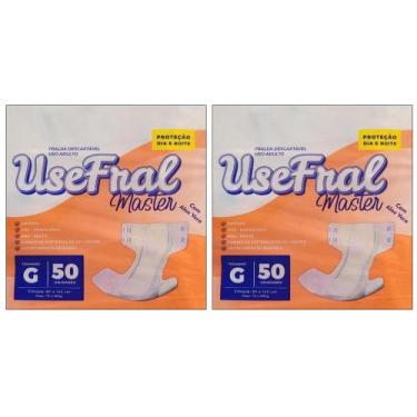 Imagem de Kit Fralda Geriátrica Descartável UseFral Tamanho G - 100 Unidades