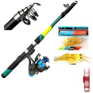 Imagem de Vara De Pesca Telescopica Molinete Isca Artificial Linha  - Efect