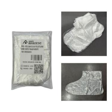 Imagem de 100 pro-pés sapatilha polietileno cano curto transparente - ARADESC, P
