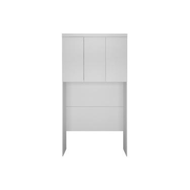 Imagem de Modulado de Quarto Armário Ponte Aéreo Solteiro Rizon/Linea c/ 3 Portas Neve - Novo Horizonte