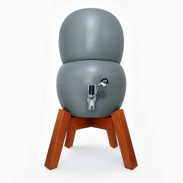 Imagem de Filtro De Água Bebedouro Barro Purificador Colmeia Cinza 6l