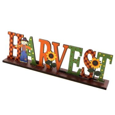 Imagem de Tachiuwa Placa decorativa de mesa com letras para decoração de colheita de outono para centro de mesa, Style B