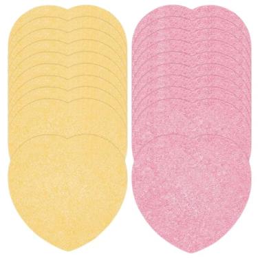 Imagem de MAYJOYDIY 20 peças de papel de pintura de textura de espuma, 2,6 x 2,15 cm, folhas de papel de textura de espuma mágica de coração, 2 cores, cartões de celulose, artesanato, folhas de pintura em