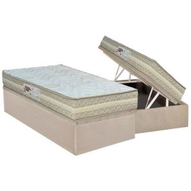Imagem de Cama Box Baú Solteiro: Colchão Ortopédico Paropas AG65 Master Clean + 
