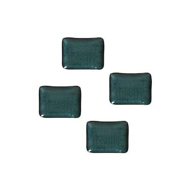 Imagem de Conjunto de Travessas Retangulares Pequenas Porto Brasil Juta Oceano 18x14cm - 4 Peças