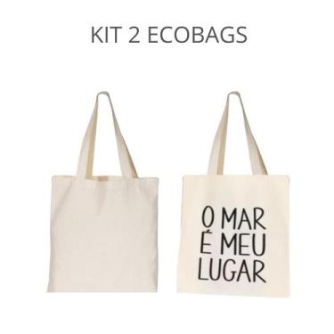 Imagem de KIT 2 Ecobags CRÚ+ O Mar é meu Lugar - armazze