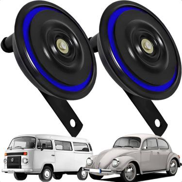 Imagem de Buzina Fusca Brasilia Kombi Bi-bi 12v 2 Terminais (par) 92mm