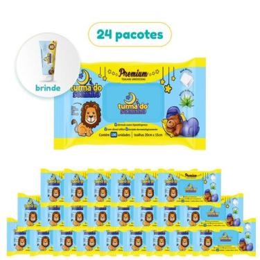 Imagem de 24 Unid. Toalhas Umedecidas Premium 100fls Turma Do Soninho