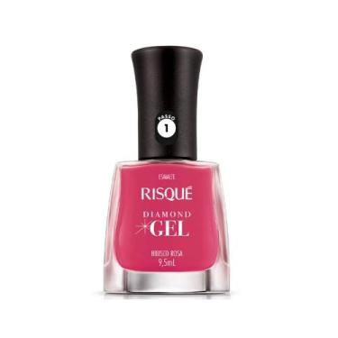 Imagem de Esmalte Risqué Diamond Gel Hibisco Rosa Cremoso 9,5ml - Risque