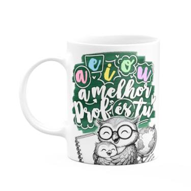 Imagem de JPS INFO, Caneca Professora Coruja - AEIOU, a melhor és tu! M-green