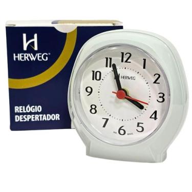 Imagem de Relógio Despertador Herweg Quartz Verde Claro 2634 - 072