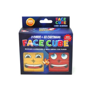 Imagem de Jogo Face Cube 2 Cubos + 60 Cartas Cubo Mágico Cuber Pro