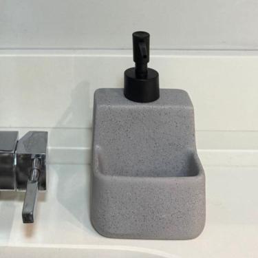 Imagem de Porta Detergente Dispenser Cerâmica 430Ml Espaço Esponja