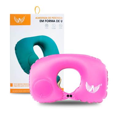 Imagem de Almofada Encosto de Pescoço Inflável [Rosa]