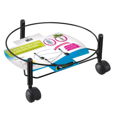 Imagem de Suporte para Vaso de Plantas Porta Botijão de Gás com Rodas Reforçadas