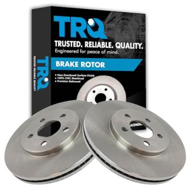 Imagem de TRQ Conjunto de par de rotores de freio a disco dianteiro compatível com 2003-2011 Crown Victoria / 2003-2011 Mercury Grand Marquis / 2003-2004 Mercury Marauder / 2003-2011 Lincoln Town Car
