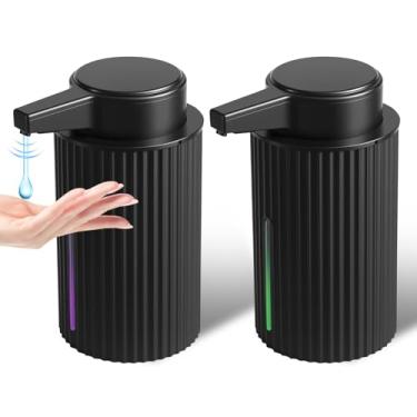 Imagem de Dispensador automático de sabão sem toque, recarregável, mãos livres, dispensador de sabonete líquido fosco com bomba de indução elétrica para banheiro, cozinha, mesa, bancada, garrafa de sabão