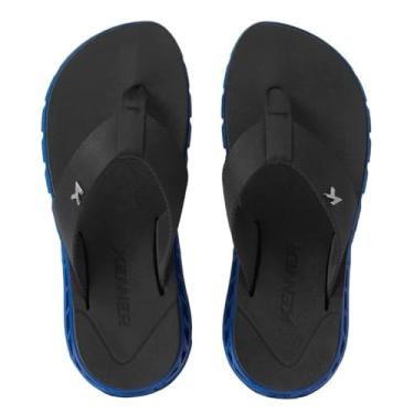 Imagem de Chinelo Kenner Rakka Preto e Azul - Masculino - 41 - Preto