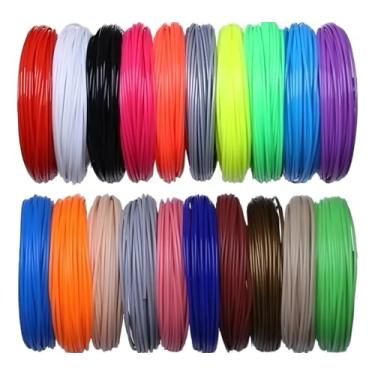 Imagem de Refil de Filamento ABS para Caneta 3D e Impressora 3D – Kit com 20 Cores Sortidas, 100 Metros no Total, Alta Resistência e Compatibilidade Universal