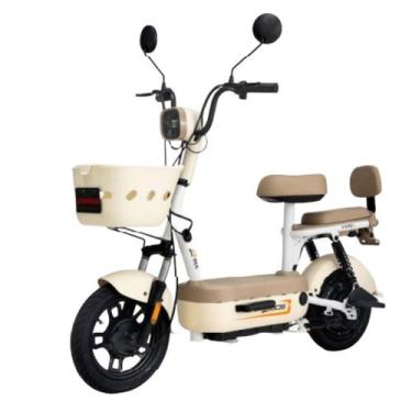 Imagem de Bicicleta Elétrica Scooter com Alarme 500W 48V Bee Bege Duos, Bege, Un