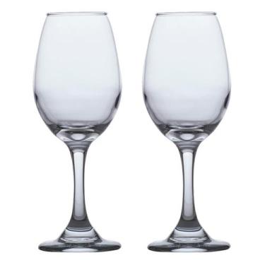 Imagem de Conjunto 2 Taças de Vidro Transparente 365ml ÁGUA E VINHO - CRISTAR