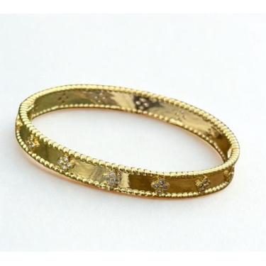 Imagem de Pulseira Bracelete Feminino De luxo Banhado ouro 18K - magalijoias