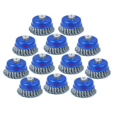 Imagem de Escova Wire Cup SALI de 4 polegadas Twisted Knotted, pacote com 12