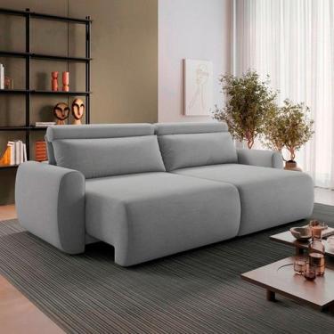 Imagem de Sofá Retrátil 5 Lugares 280cm em Linho City - Estofart