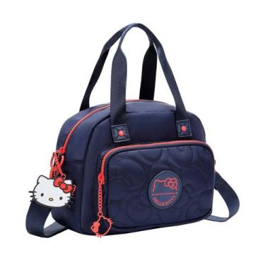 Imagem de Bolsa Baú Média Hello Kitty Feminina Modena Casual Urbana - SEMAX, Azu