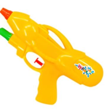 Imagem de Pistola Lança Água Infantil 22cm – Brinquedo de Verão Divertido para Crianças (Amarelo)