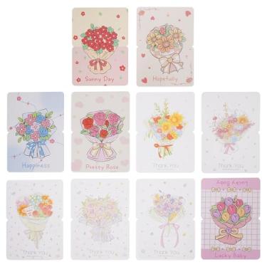 Imagem de CSH 30 cartões de agradecimento a granel (10 desenhos florais, 3 peças em cada) com 30 envelopes coloridos, 9 x 13 cm, cartões de felicitações em branco variados dobrados para todas as ocasiões