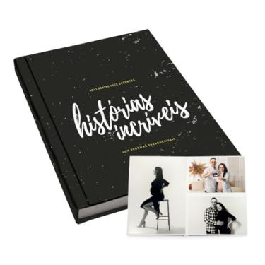 Imagem de Álbum de fotos Ical, encadernação fotolivro autocolante, folhas de papel rígido branco, para 20 fotos 15x21cm vertical - linha Instalivro - modelo histórias incríveis - 931