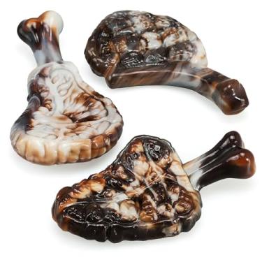 Imagem de GASAPET Brinquedos para mastigar cães para mastigar agressivos, 3 brinquedos resistentes para cães de raças médias e grandes, melhores brinquedos para cães com sabor de bacon para mantê-los ocupados