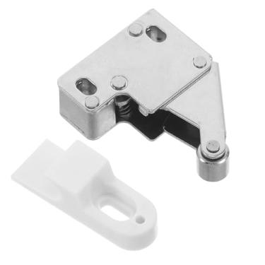 Imagem de TEHAUX Trava de toque segura para empurrar trava de armário escondida para dobradiça de porta de armário fixador de roda de metal
