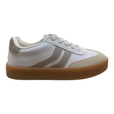 Imagem de Tenis Feminino Vizzano Pelica Street Casual Retrô Plataforma Básico Branco-Feminino