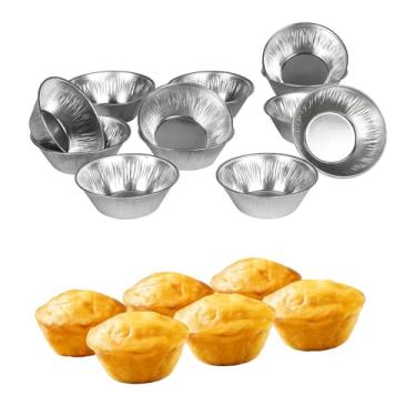 Imagem de Kit Forminhas Para Empada Reutilizáveis Em Alúminio - 6 Unidades Número 5 E 12 unidades Número 4