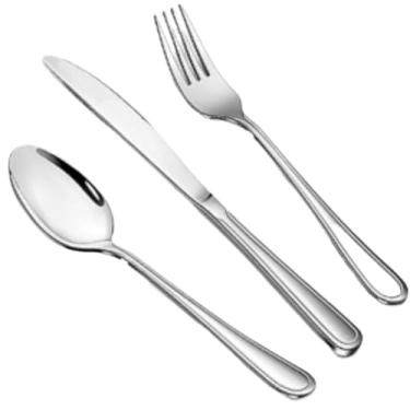 Imagem de Talheres de aço inoxidável Conjunto 40 Unidades Inox 10 Colher 10 Faca 10 Garfo 10 Colher Sobremesa Inox Cozinha Restaurante Qualidade Resistência(KIT 28-7 DE CADA)