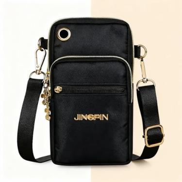 Imagem de Bolsa transversal pequena para mulheres, mini bolsas de telefone com alça transversal, braço e bolsa de ombro de nylon para mulheres e homens