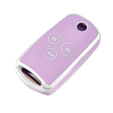 Imagem de Capa de chave de carro com 3 botões para Honda Civic Accord Jazz CRV HRV CRZ para Acura TL TSX ZDX RSX RSX chaveiro protetor de chave