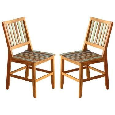 Imagem de Kit 2 Cadeiras Madri Madeira Maciça Com Pátina