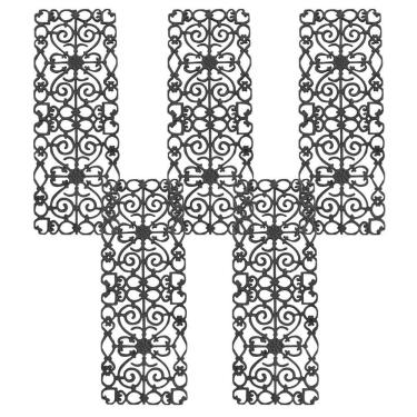 Imagem de Kit 5 Grades De Ferro Ramada Sacada Varanda Escada 95X36Cm