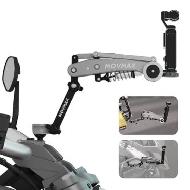 Imagem de MOVMAX Braço de lâmina para DJI Pocket 3, insta360/Gopro Hero, suporte de câmera de motocicleta e bicicleta com parafuso de 1/4, suporte de acessórios DJI Osmo Pocket 3