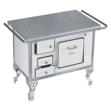 Imagem de Fogão A Lenha N1 Ferro Fundido Branco Direito