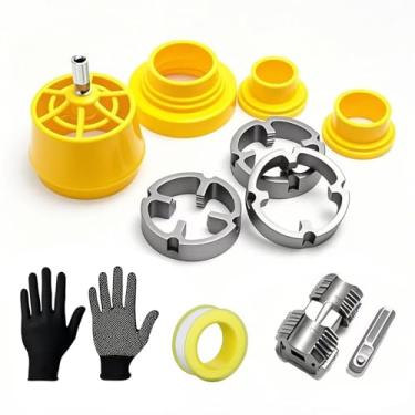 Imagem de Kit de rosca de tubo de PVC compatível com furadeira elétrica, kit de ferramentas de rosqueamento de tubos de plástico, conjunto de ferramentas de rosqueamento de tubulação elétrica de 1/5.1 cm, 3